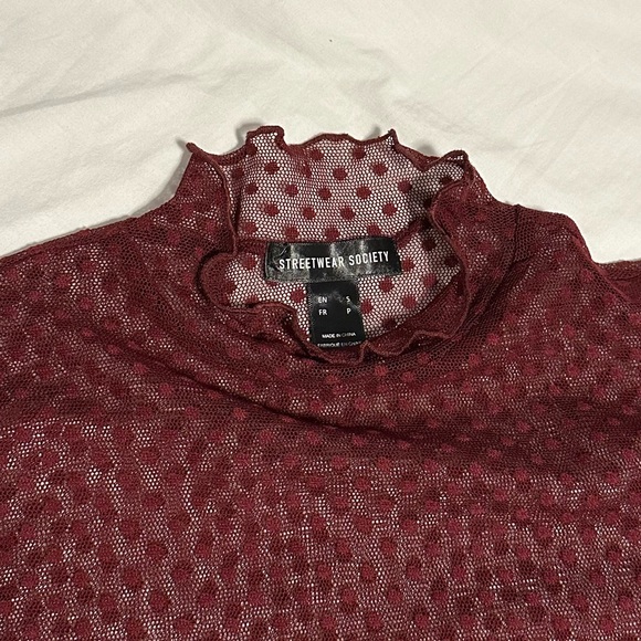 Red Mesh Long Sleeve - Picture 3 of 4